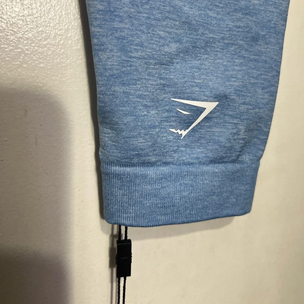 NWT Gymshark Adapt Ombre Seamless Set - Powder Blue Marl/Luna Blue - Size S - Picture 16 of 16